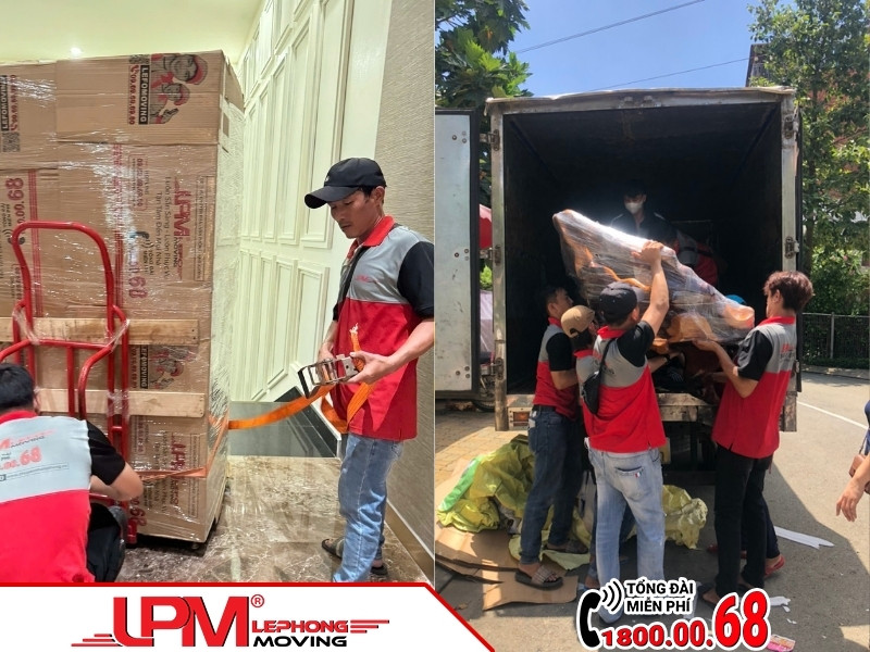 Dịch vụ đóng gói và vận chuyển hàng hóa LephongMoving uy tín cao