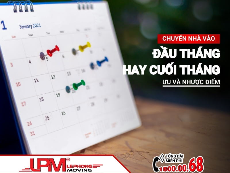 Nên chuyển nhà vào đầu tháng hay cuối tháng