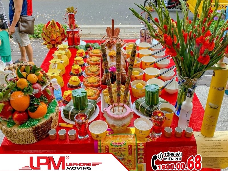 Mâm cúng nhập trạch văn phòng mới