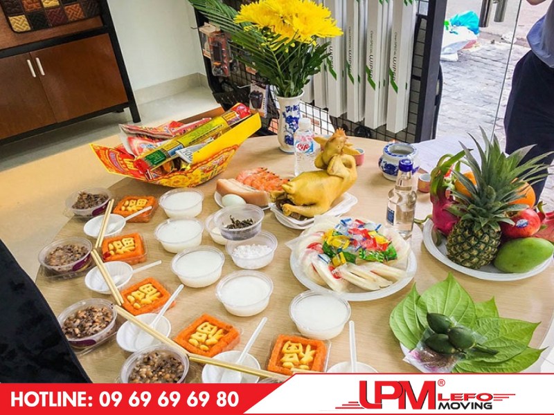 Mâm cúng làm lễ nhập trạch chuyển văn phòng mới