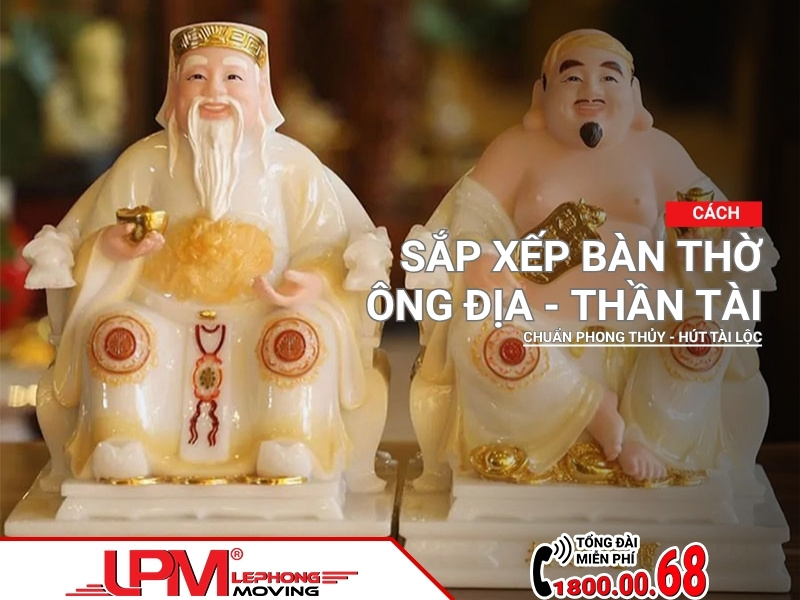 cách sắp xếp bàn thờ ông địa thần tài