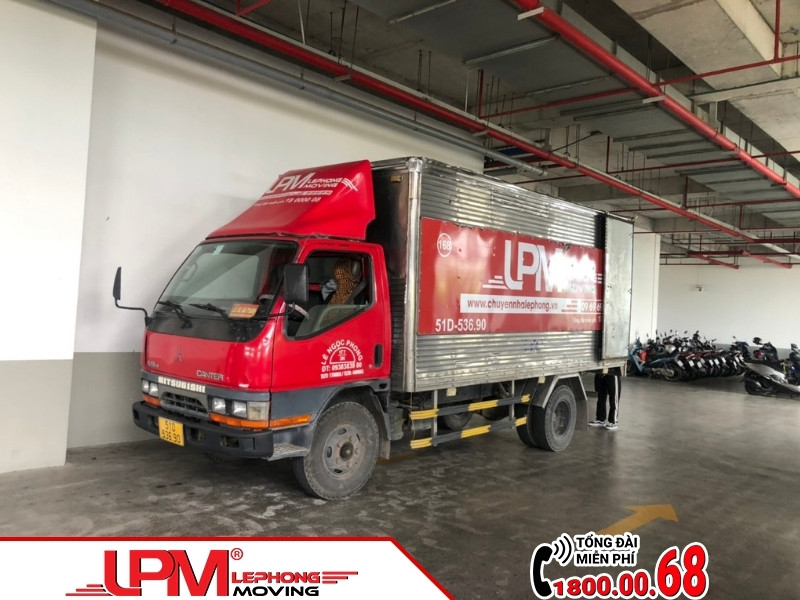 Cho thuê taxi tải quận 4 chuyển văn phòng LephongMoving