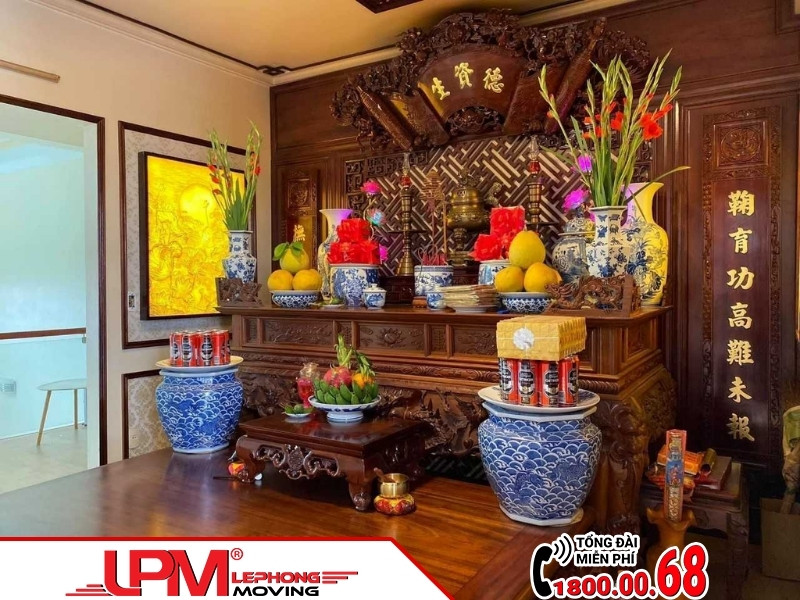 Hướng dẫn xếp bàn thờ chuẩn phong thủy