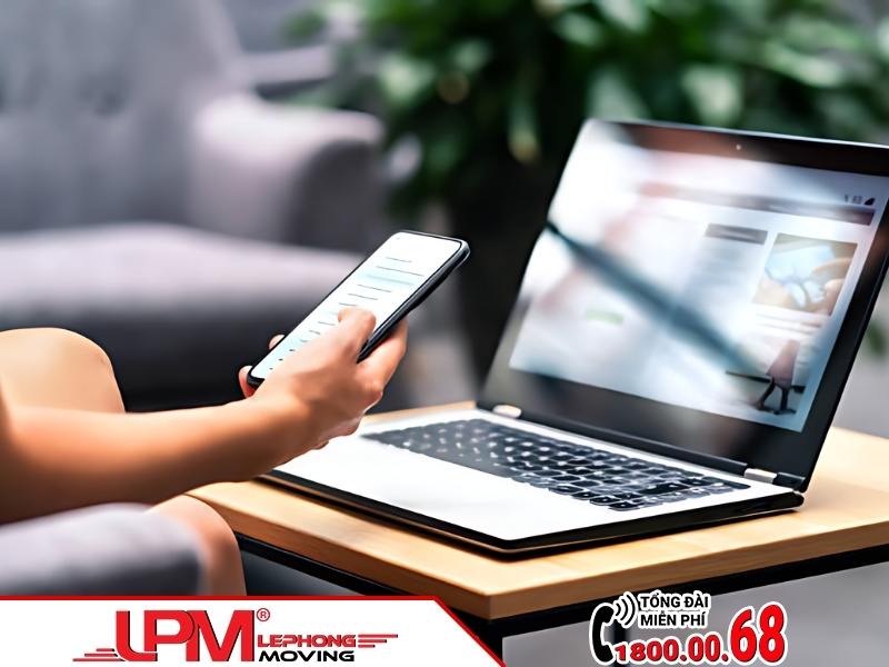 Website chính thức của LephongMoving được thiết kế chỉn chu