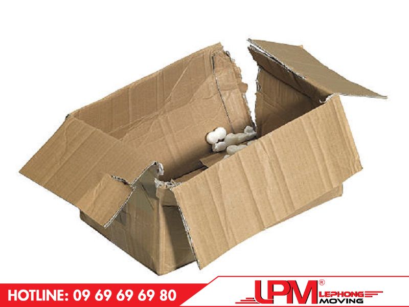 Không sử dụng thùng carton bị rách, hư hỏng khi đóng gói hàng hóa