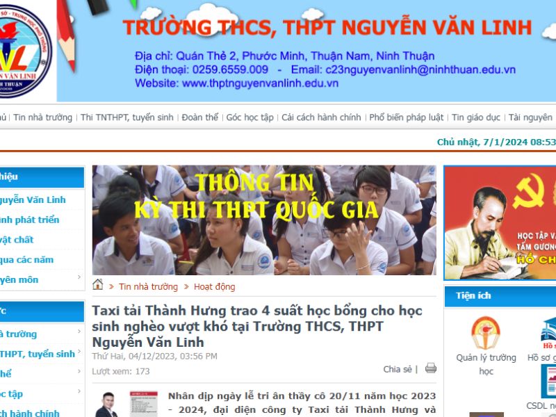 LephongMoving trao 4 suất học bổng cho trường THCS, THPT Nguyễn Văn Linh