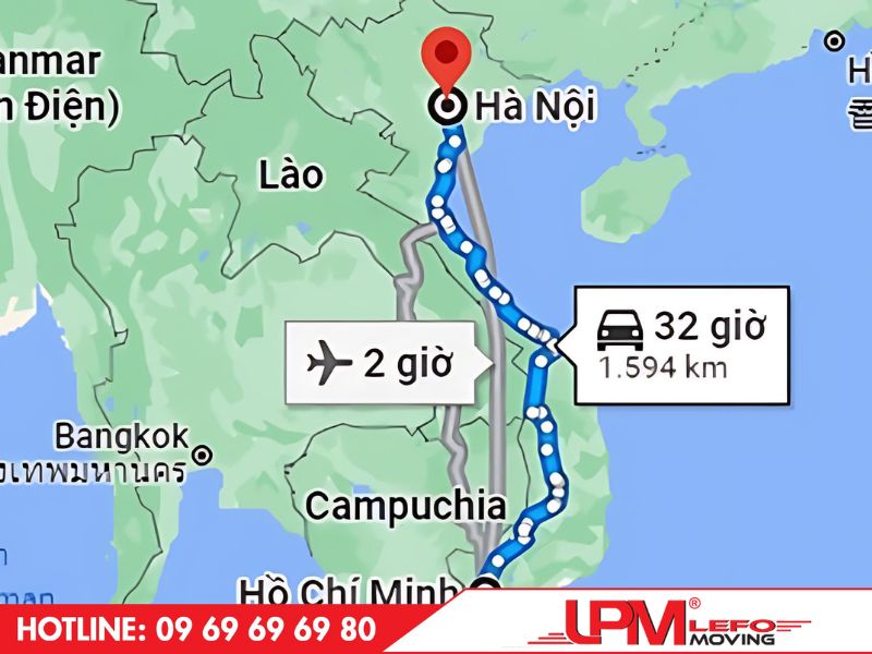 Tuyến đường chành xe từ TPHCM đi Hà Nội