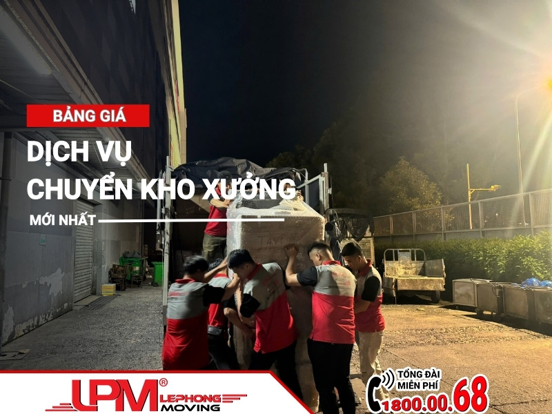 Bảng giá dịch vụ chuyển kho xưởng
