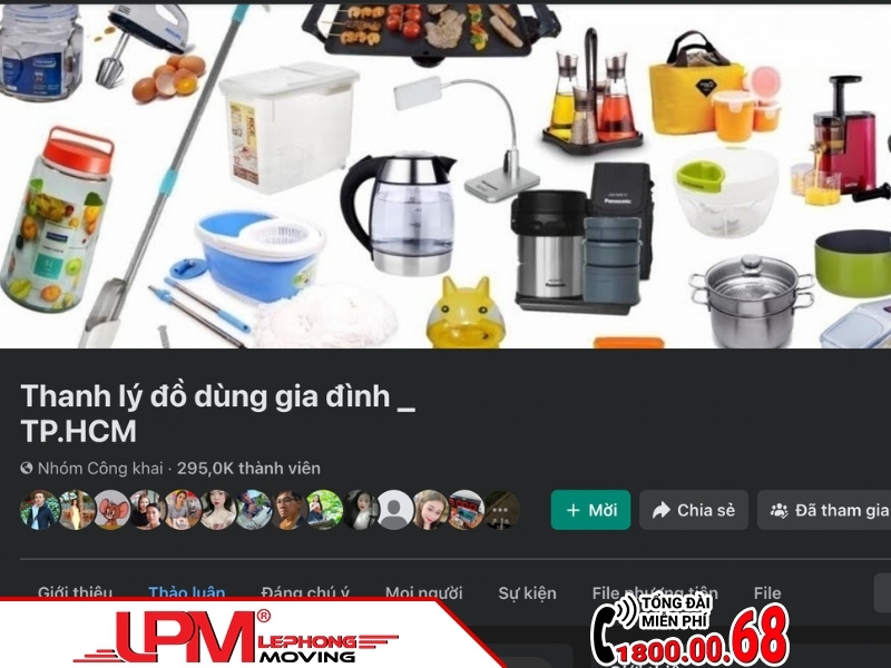 Đăng trên các trang mua bán, hội nhóm thanh lý đồ đạc