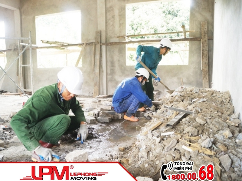 Xử lý rác thải xây dựng và dọn dẹp vệ sinh công trường