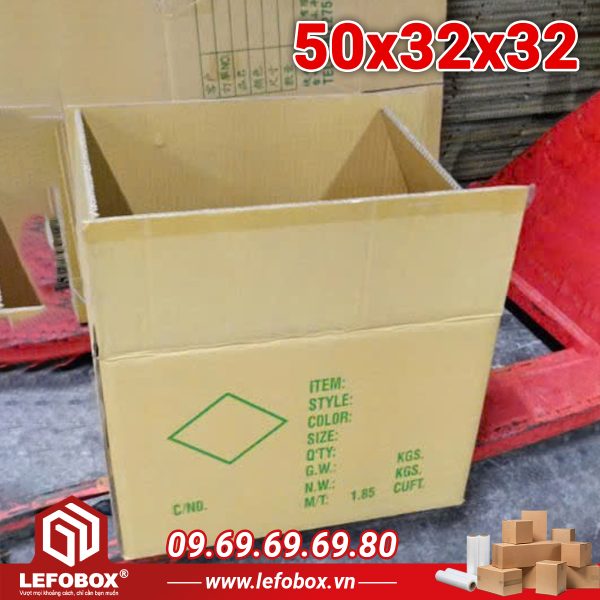Thùng Carton 5 lớp cũ 50x32x32