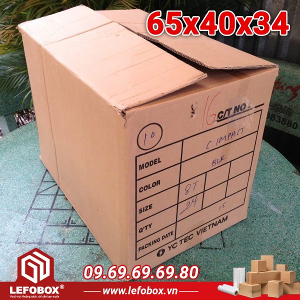 Thùng Carton 5 lớp cũ 65x40x34