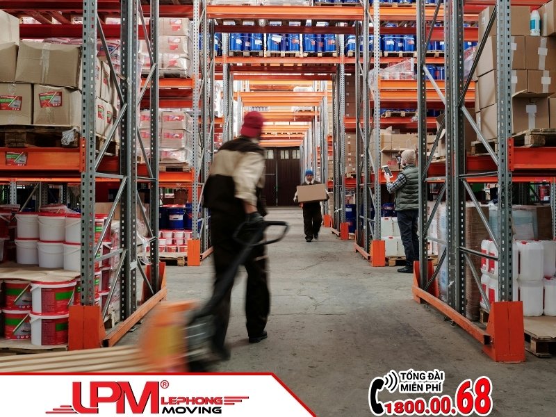Dịch vụ tháo lắp và di dời kệ kho tại LephongMoving