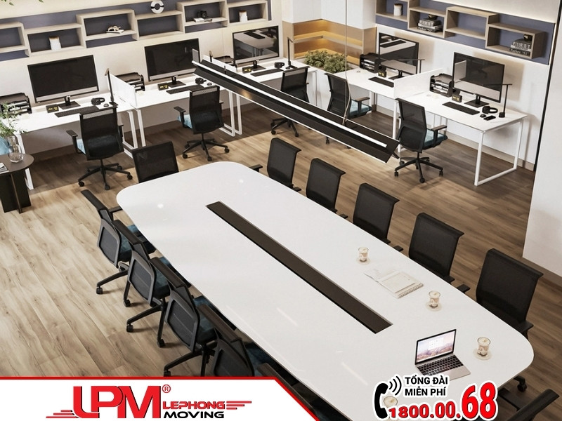 Bố trí văn phòng làm việc hình chữ L