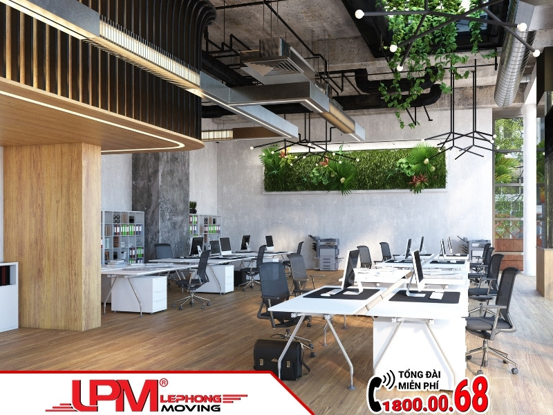 Cách bố trí không gian làm việc sáng sủa hòa hợp với thiên nhiên